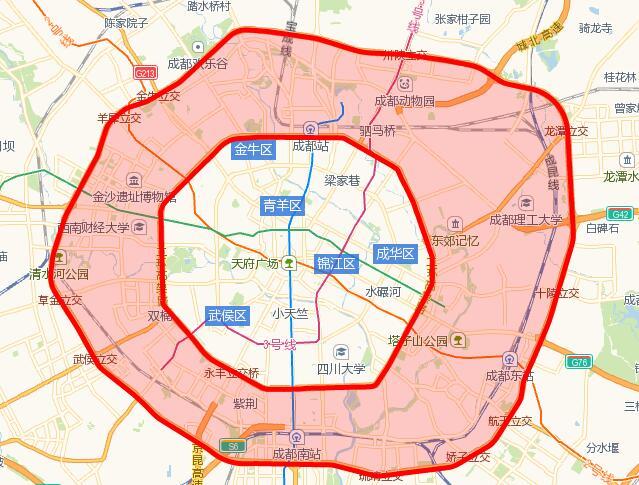 成都限号通行区域（成都限号通行怎么处罚）